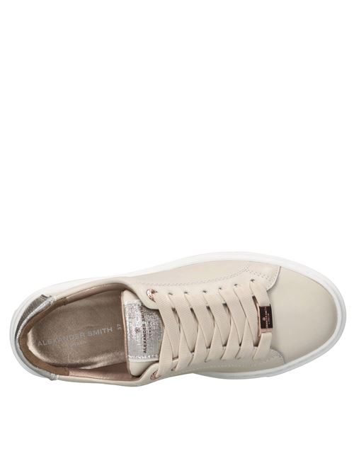 Sneakers in pelle ed ecopelle ALEXANDER SMITH | LONDON HIGH WOMAN LHW 8404 CGDCREMA-ORO